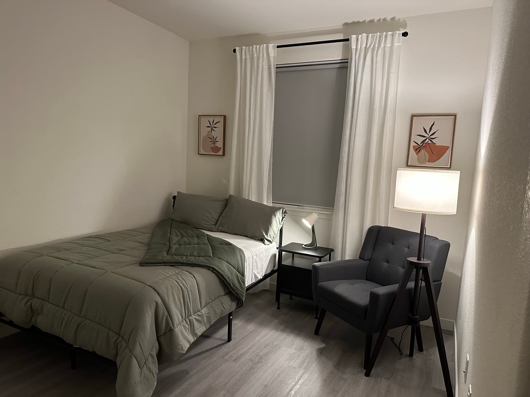 Well-appointed resident bedroom