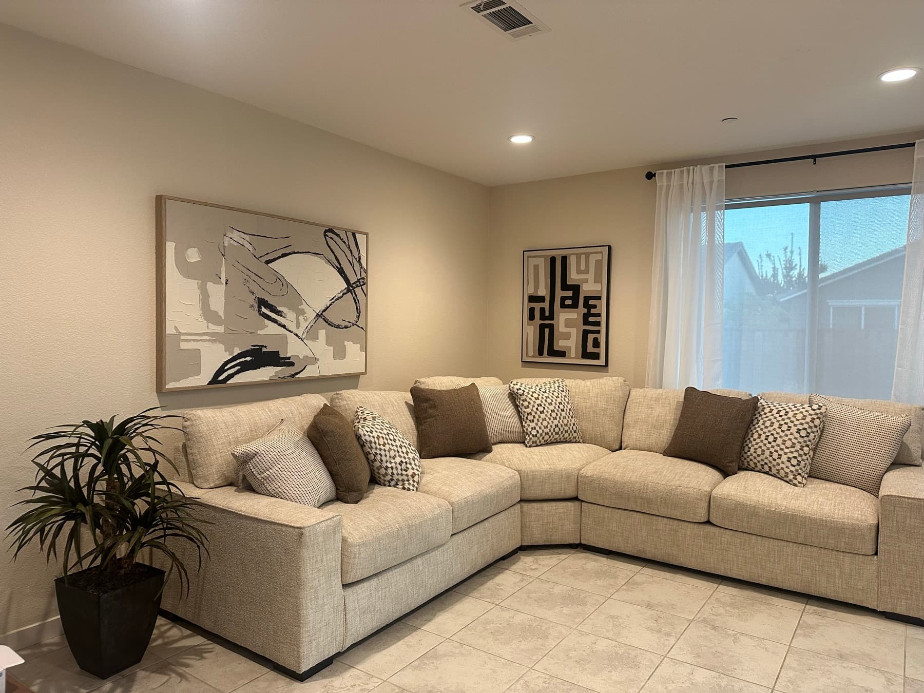 The warm, comfortable living room at Tahanan Care Home